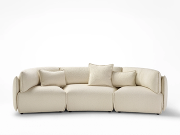 HEARTH CLASSIC - 3 seater curved fabric sofa by Ross Gardam - view 3